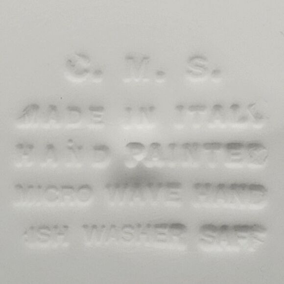 C M.S. Italy Hand Painted 12" Round  Pizza Margherita Pizza Platter - Picture 8 of 12